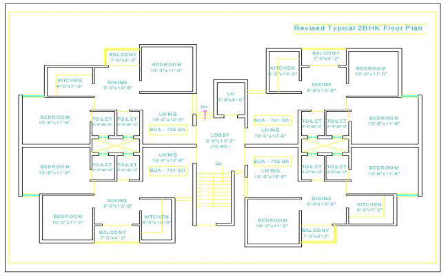 2 Bhk Appartment Plan