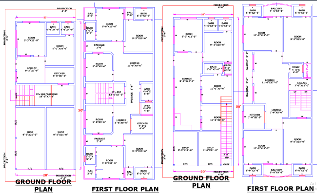 20'x50' House Layouts Featuring 2 Creative Floor Designs