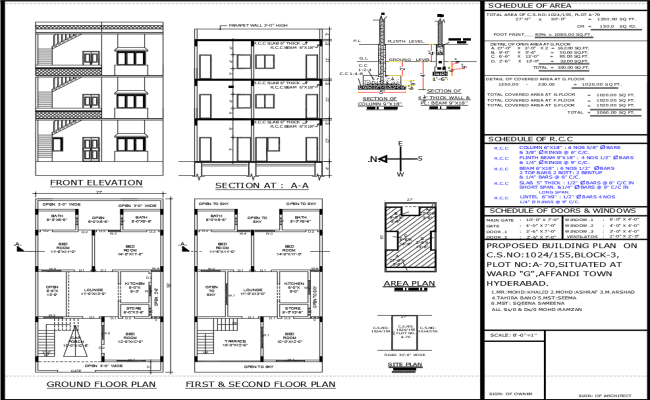 27'x50' 9 Bedroom House Layout with Construction Details