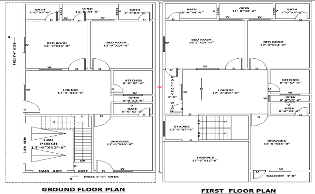27x45 Home Architectural Layout Plan DWG AutoCAD File