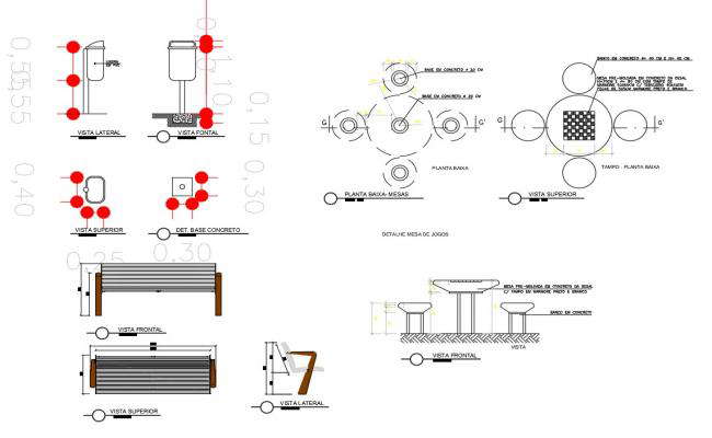 2D Autocad drawing file gives the detail of the plan elevation and sectional detail of the furnitures. Download the AutoCAD Drawing file.