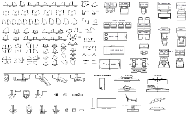 2D CAD Blocks of Fun Game Zone for Kids DWG AuroCAD file