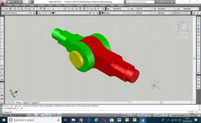 3D Model of Knuckle Joint assembly 