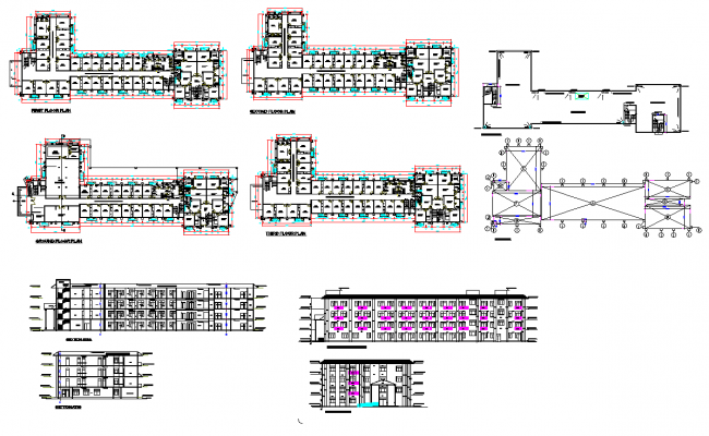 100 bed hostel layout