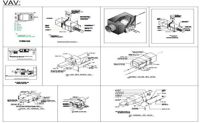 Air Terminal VAV CAD Blocks Free Download DWG And PDF File