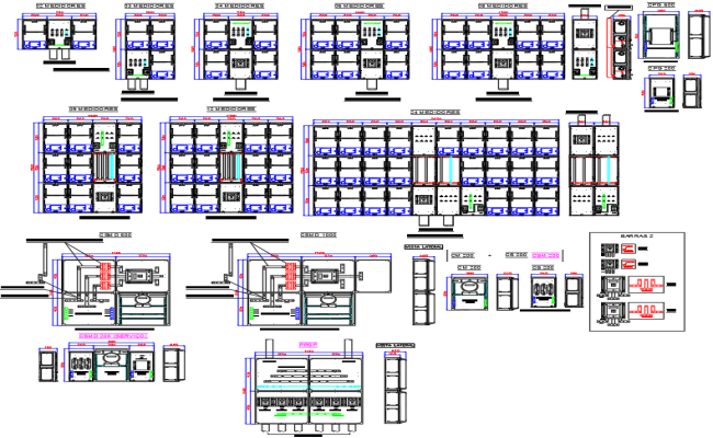 Bank Steel Locker Drawing and Sectional Details in DWG File