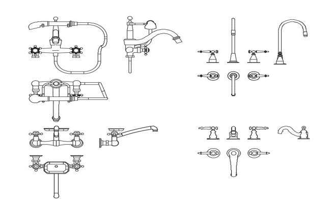 Bathroom Accessories Download Free CAD Blocks