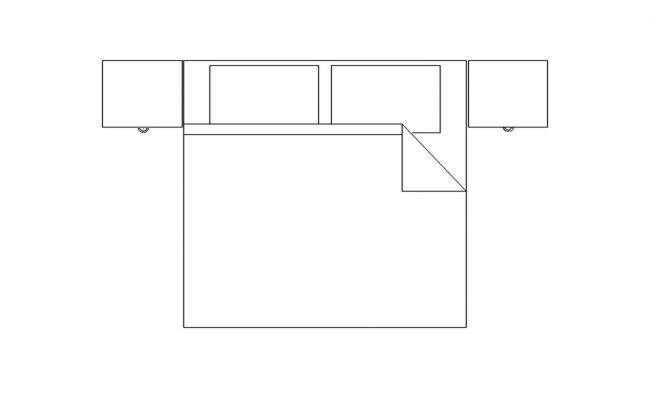 Bed Furniture 2D CAD Blocks in DWG File for AutoCAD Users
