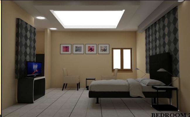 Bedroom interior design free skp file