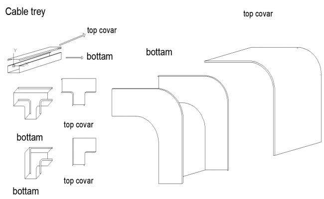 Cable Trey Sections drawings cad files