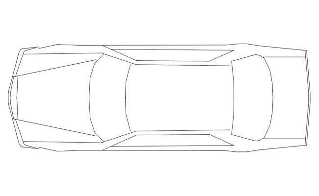 Car Top View Download Free DWG File
