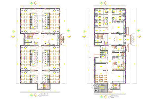 Children hostel architecture drawings and detail autocad files 