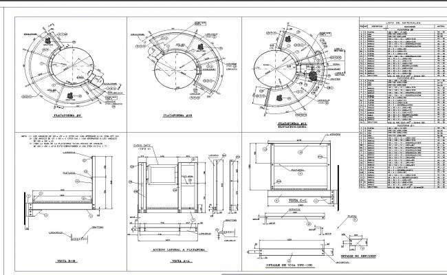 Circular Platform dwg file