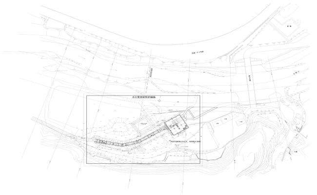 Detailed diagram of the penstock connection DWG AutoCAD drawing
