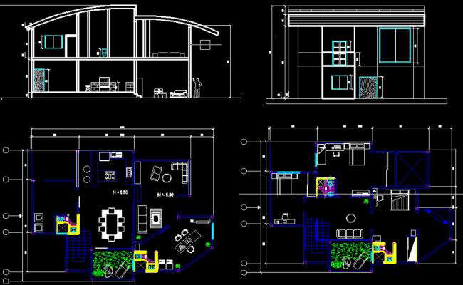 Duplex 2000 square foot house plan for 3 bedrooms 
