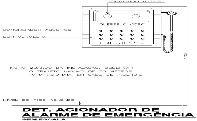 Emergency Alarm Trigger Plan Design in AutoCAD File