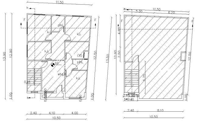 First Floor Plan Of House Design With Terrace Floor Cad File 