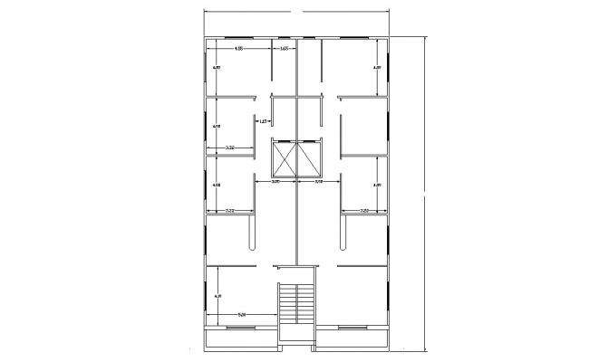 Free Bungalow House Ground Floor Plan DWG File 