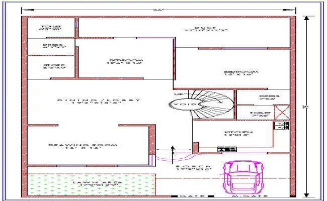 GROUND FLOOR 36X75