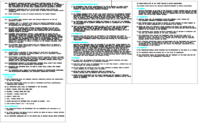 Zone II Commercial Building Notes DWG File