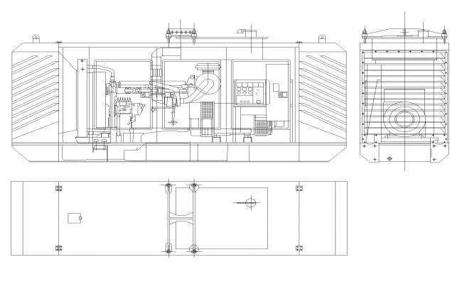 Generator 300 kv machine autocad file