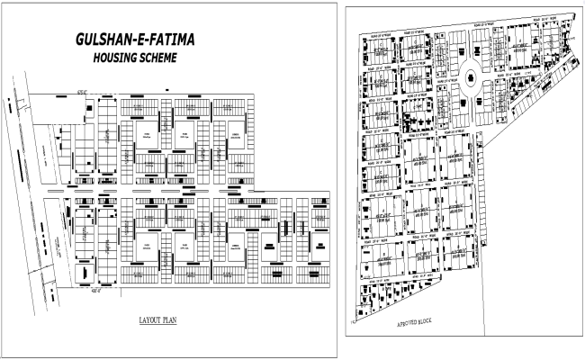 Gulshan e Fatima Schools and Mosques Layout AUTOCAD DWG