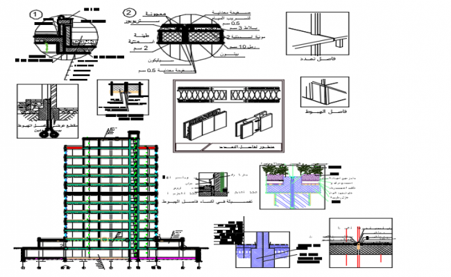 High rise building structure detail 