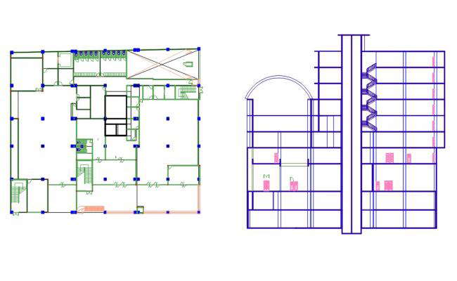 Hotel Building Drawing 