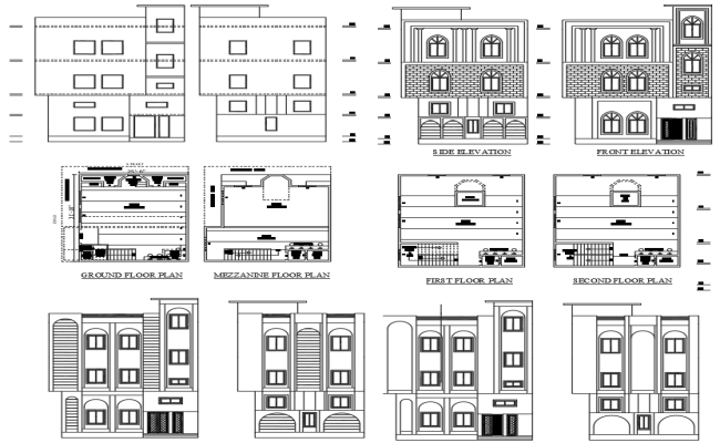 Masjid Architecture Layout Plans and Sectional Drawings