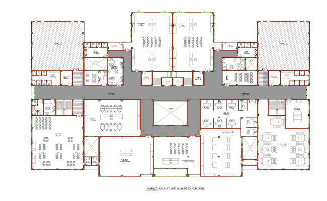 Medical Colleges Second Floor plan drawing
