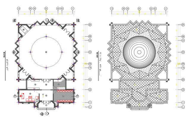 Mosque Plan AutoCAD Drawing Free Download DWG File