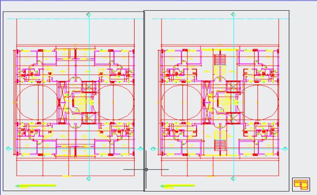 Multi-Unit Residential Floor Plan DWG Design for CAD Projects