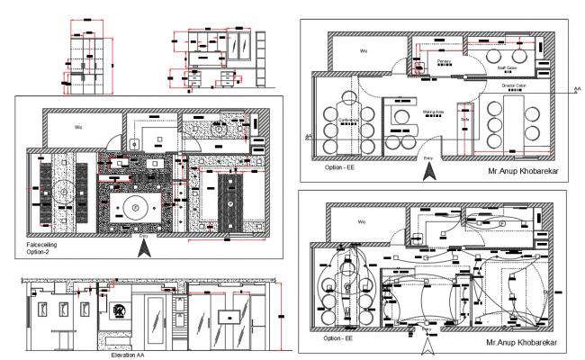 Office Interior Project Design for AutoCAD file 