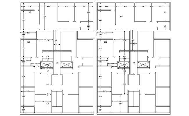 Residential Floor Plan Layout DWG File 