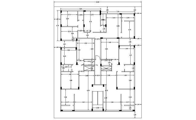 Residential House Floor Plan Layout CAD File 