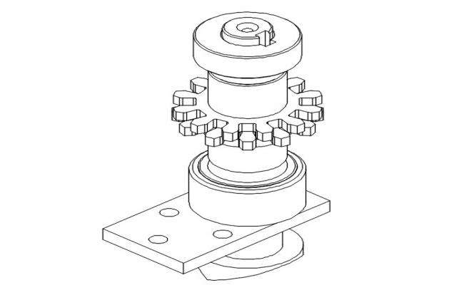 Roller Assembly Model Drawing DWG File.
