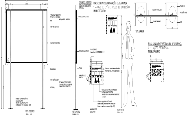 Safety Information Plate Risk of Explosion Model Details AutoCAD DWG