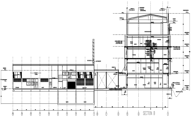 Section of Server room Detail DWG AutoCAD file