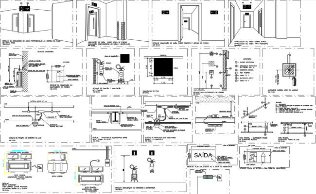 Shopping Mall Fire Safety Drawings and Layouts in DWG File