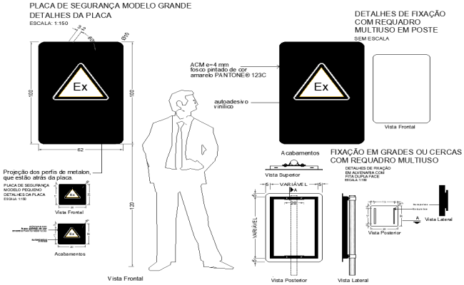 Small Model Safety Plate Details AutoCAD DWG File