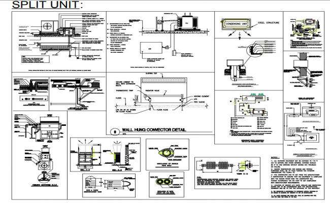 Split Unit AutoCAD Drawing