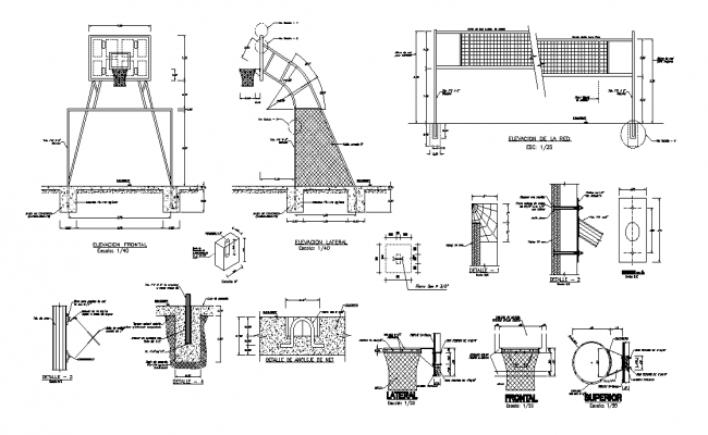 Structure parts of the municipal building details are given in this 2D Autocad DWG drawing file.  Download the 2D Autocad DWG drawing file.