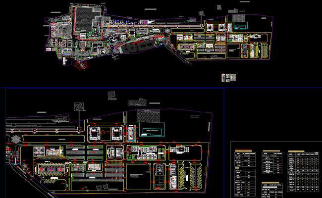 Temple Architecture Redevelopment Proposal Drawings in AutoCAD DWG Files