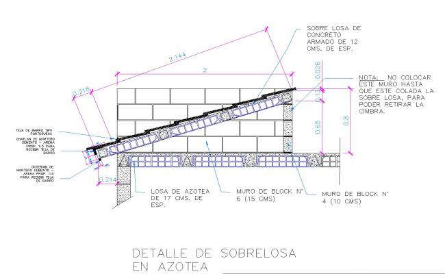 Terrace details dwg file