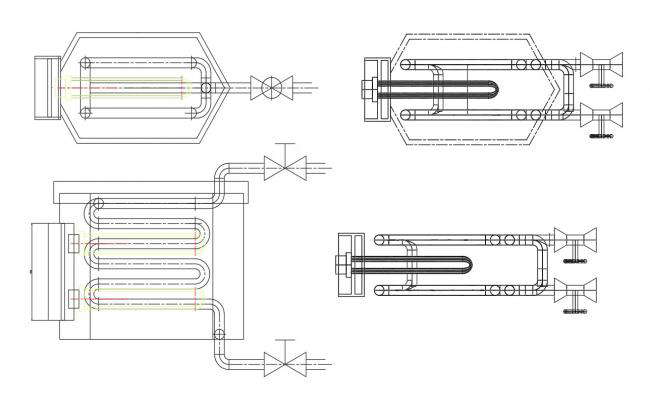 Water Heater Machine Drawing DWG File