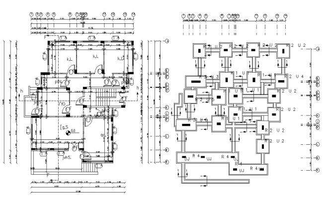 Working Drawing Of Huge Bungalow Design With Footing Cad File 
