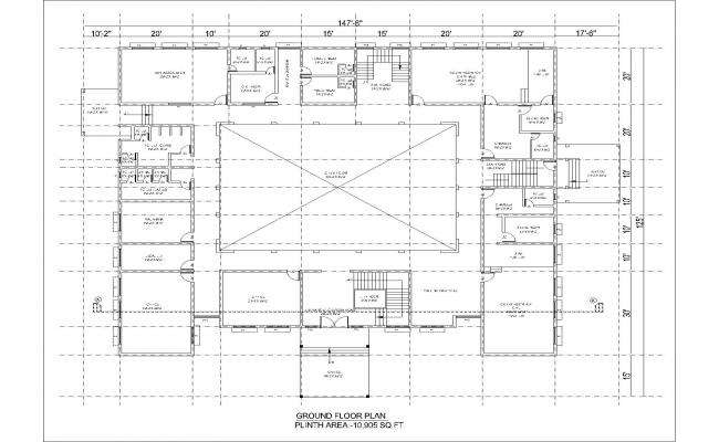 cad drawing office building