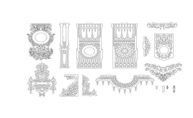 Decorative Interior CAD Blocks Free DWG File