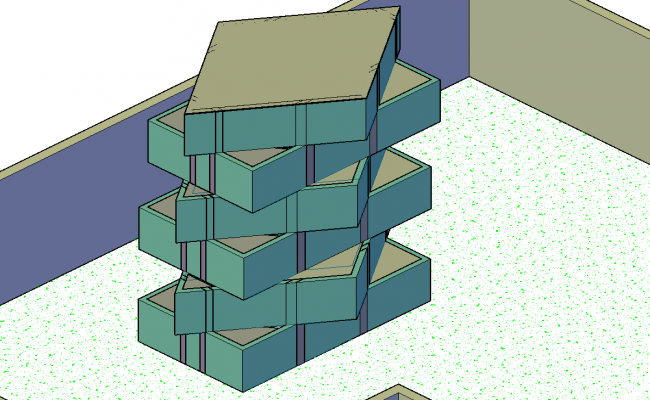 RECTENGULAR 3D  ROTATE HOUSE