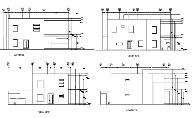 home elevation dwg file